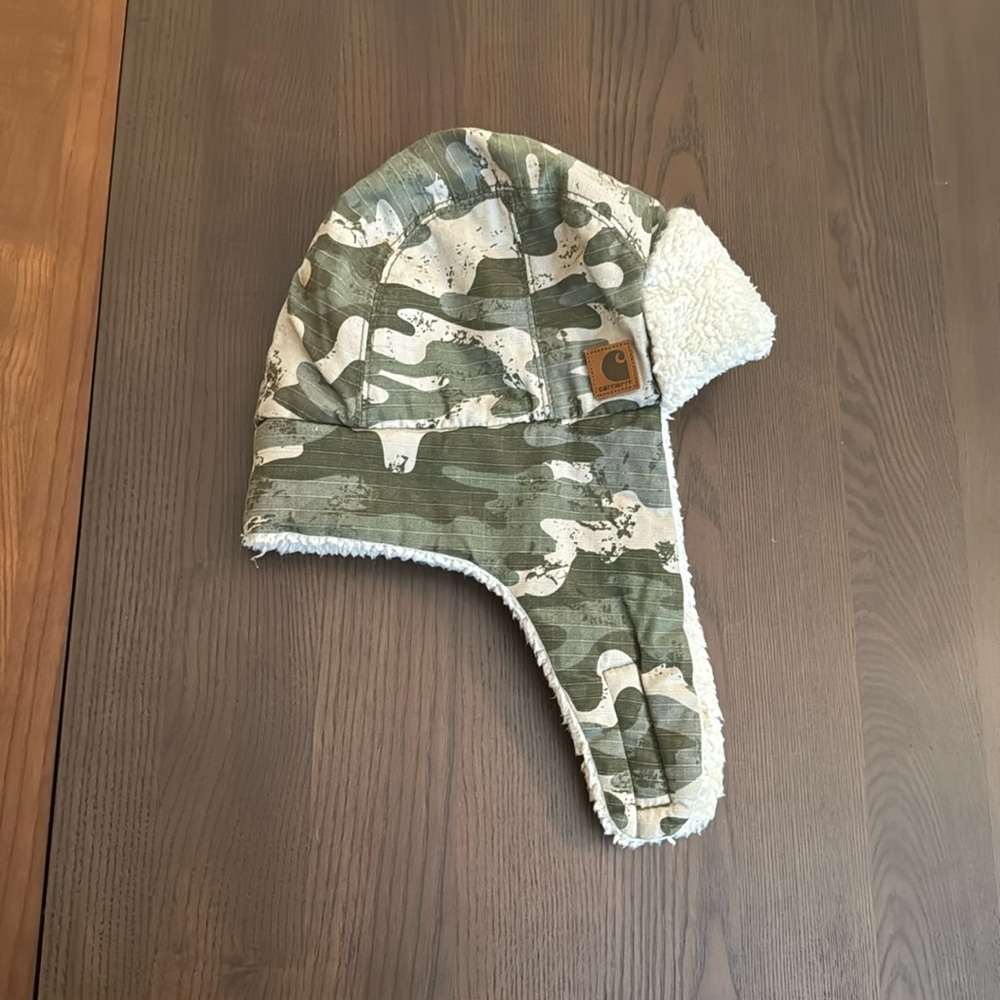 Toddler Carhartt Camo Hat Sherpa-Lined